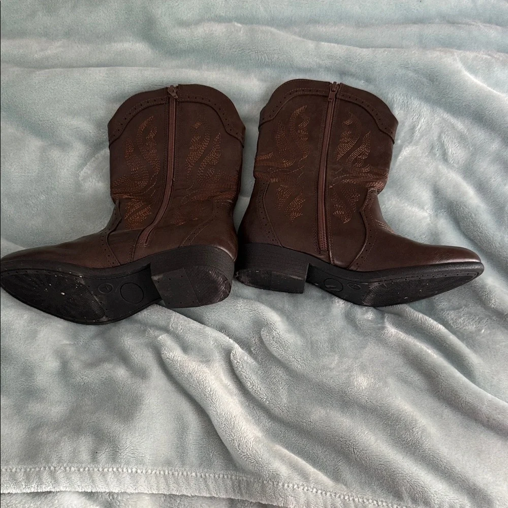 Dream Pairs Brown Kids Cowboy Boots